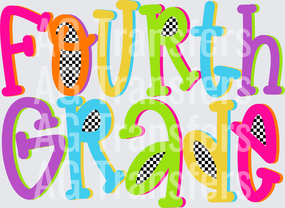 FOURTH GRADE COLORFUL CHECKERED