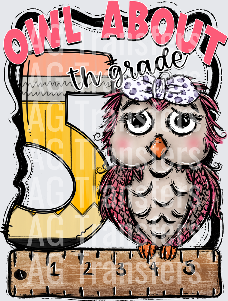 Owl About PINK FIFTH GRADE