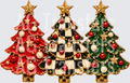 CHRISTMAS TREES FAUX PAINTED