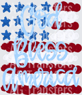God bless America light blue