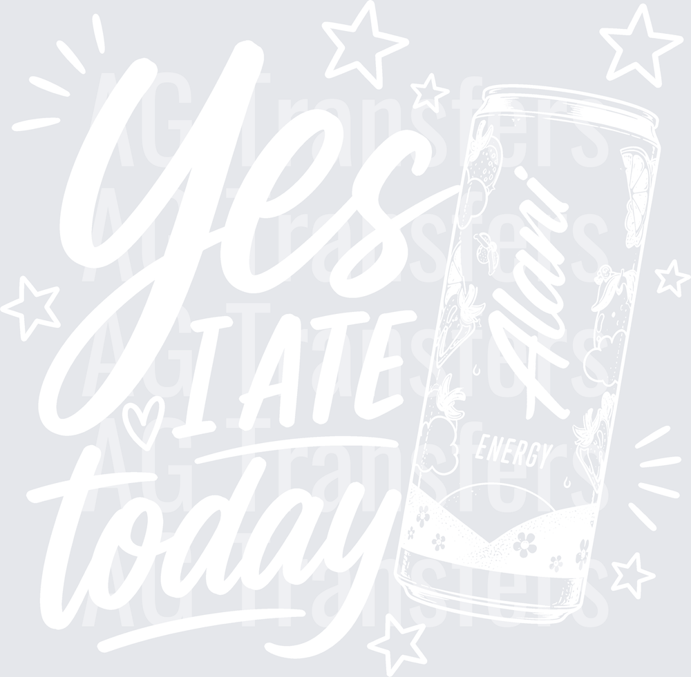 YES I ATE TODAY white