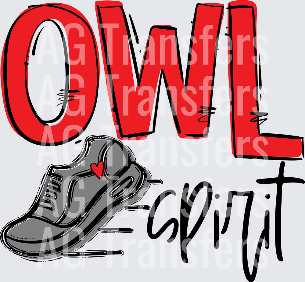 Team Go Spirit OWL TRACK SHOE RED