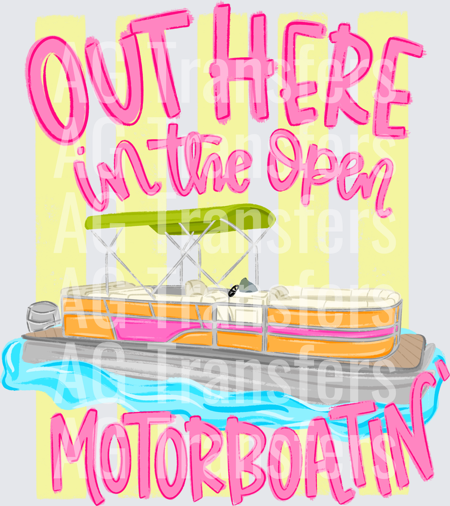 Outhere in the open Motorboatin