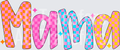 MAMA COLORFUL CHECKERED DOODLE